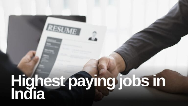 highest paying jobs in India