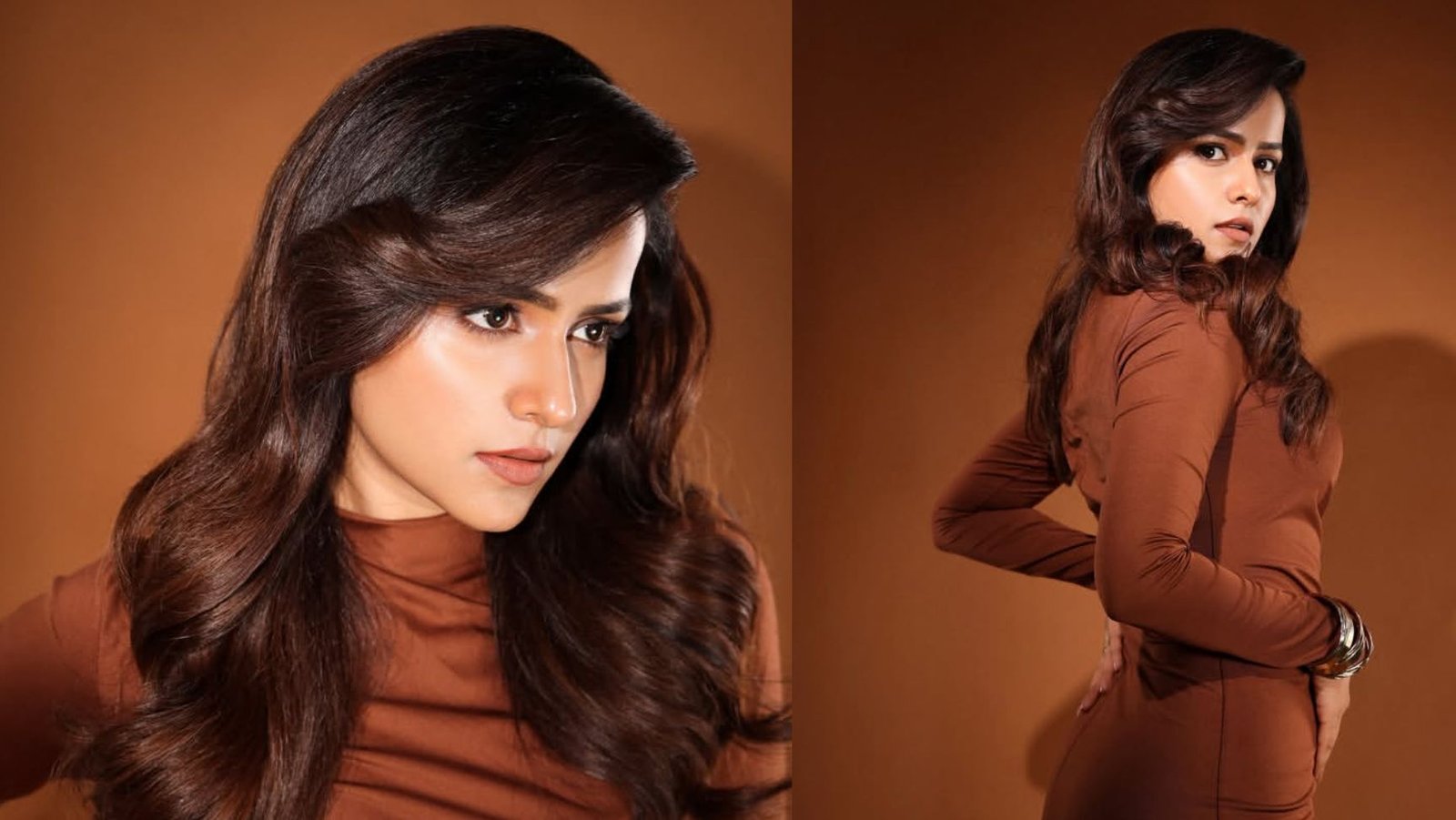 Vaishnavi Chaitanya latest Photo shoot in brown party wear 1 Vaishnavi Chaitanya